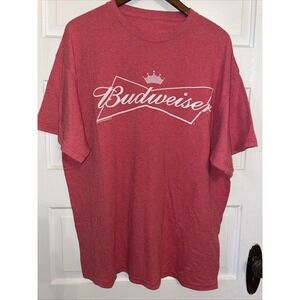 Budweiser tshirt‎ red white print XL